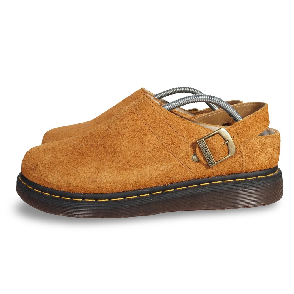 Dr. Martens Isham Hairy Suede Slingback Mules Mens 11 Brown 27959212 Slip On - Picture 2 of 11